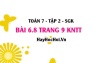Bài 6.8 trang 9 Toán 7 Tập 2 Kết nối tri thức Bài 6.8 trang 9 Toán 7 Tập 2 Kết nối tri thức